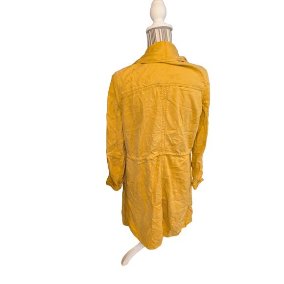 Max Jeans Mustard Color Tencel Drape Long Length Jacket Size S - Picture 6 of 8